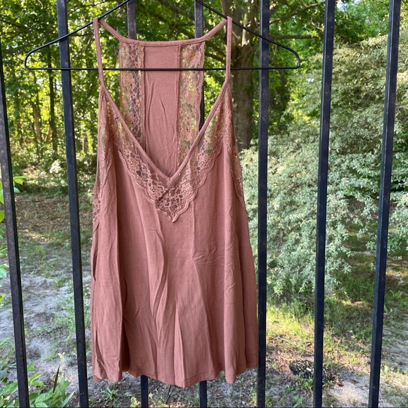 American Eagle Outfitters Tops - brown lacey tank top